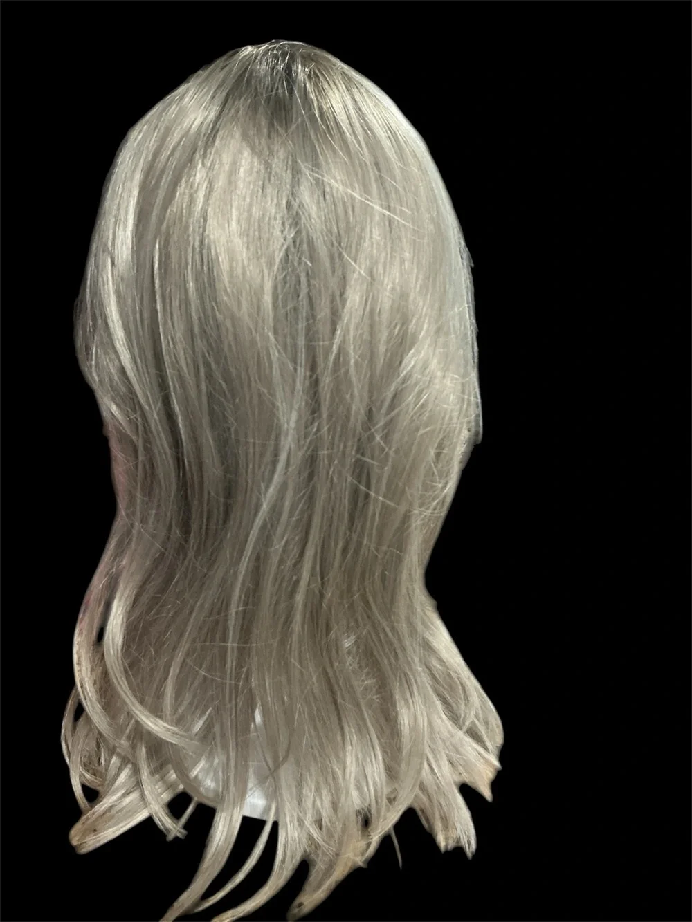 Female Long Lace Front Wig. CSC Halsey Frost Blonde Mono